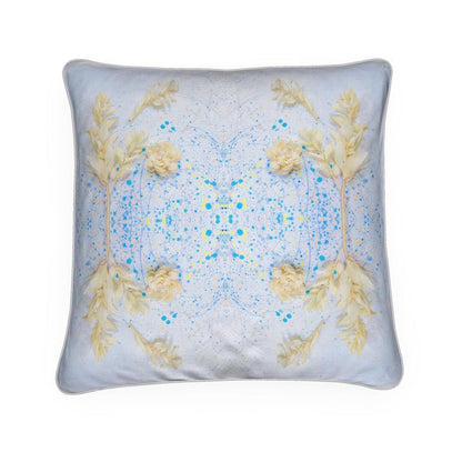 Archway Twill Evon blue Cushion and cushion cover. Subtle understated elegance.