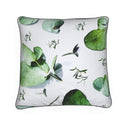 Eucalyptus Green Velvet Cushion and Cushion cover, vibrant, playful, yet luxurious. This cosy soft velvet piece will freshen and brighten up your furnishings. (Front View)